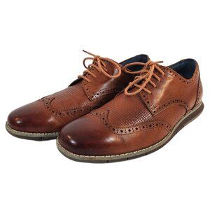 Vintage Foundry Co Men's Brown Leather Derby Oxford Wing Tip Shoes 1005 Sz 10.5